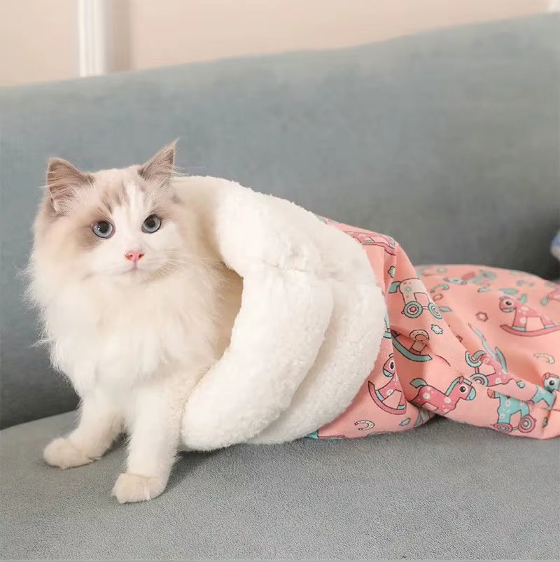 Semi-enclosed Cat Sleeping Bag