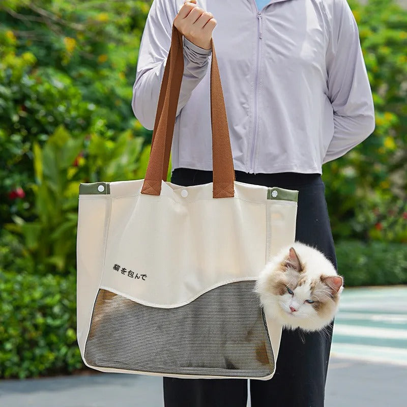 One Shoulder Canvas Pet Bag
