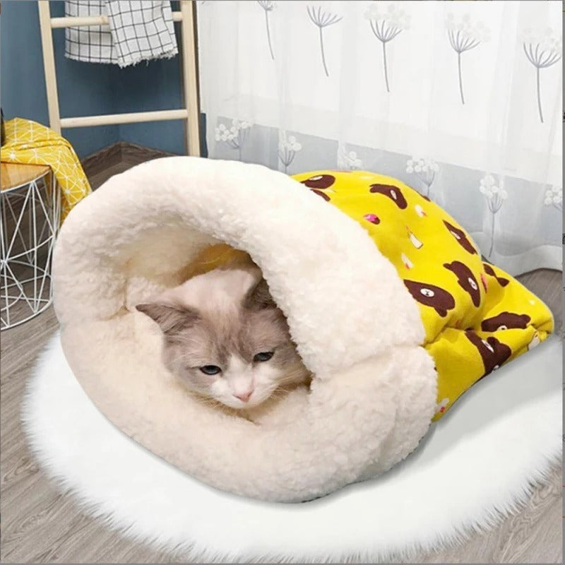 Semi-enclosed Cat Sleeping Bag