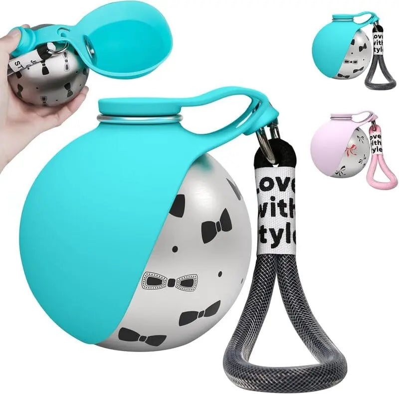 Portable Dog Water Bottle with Bowl