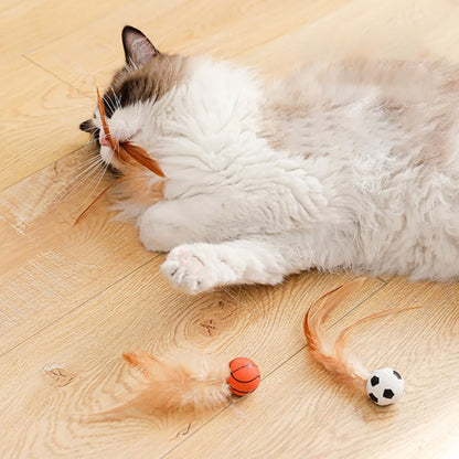 Interactive Bouncy Ball with Feathers