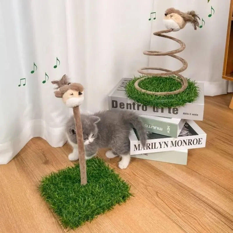 CiciPetStore Interactive Bouncy Bird Cat Toy