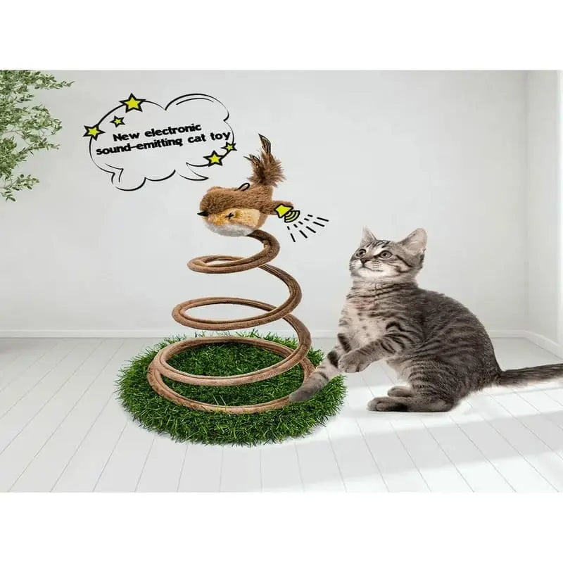 CiciPetStore Interactive Bouncy Bird Cat Toy