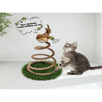 CiciPetStore Interactive Bouncy Bird Cat Toy