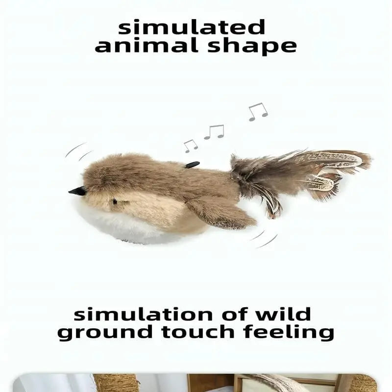 CiciPetStore Interactive Bouncy Bird Cat Toy