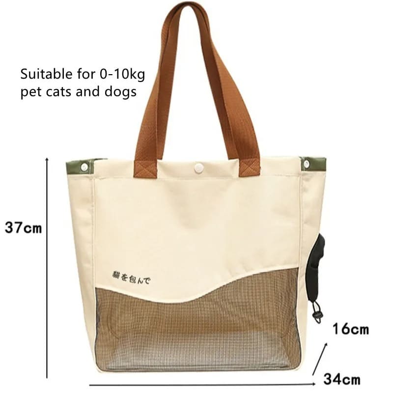 One Shoulder Canvas Pet Bag