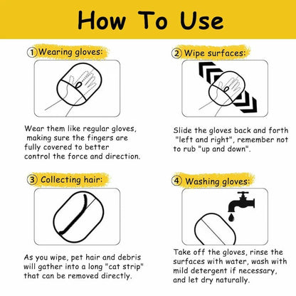 Pet Static Hair Removal Gloves