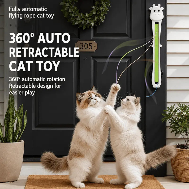 PounceSpin Interactive Cat Teaser