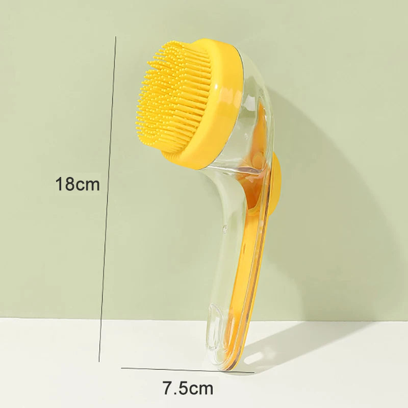 Long Handle Pet Cleaning Brush Soft Silicone