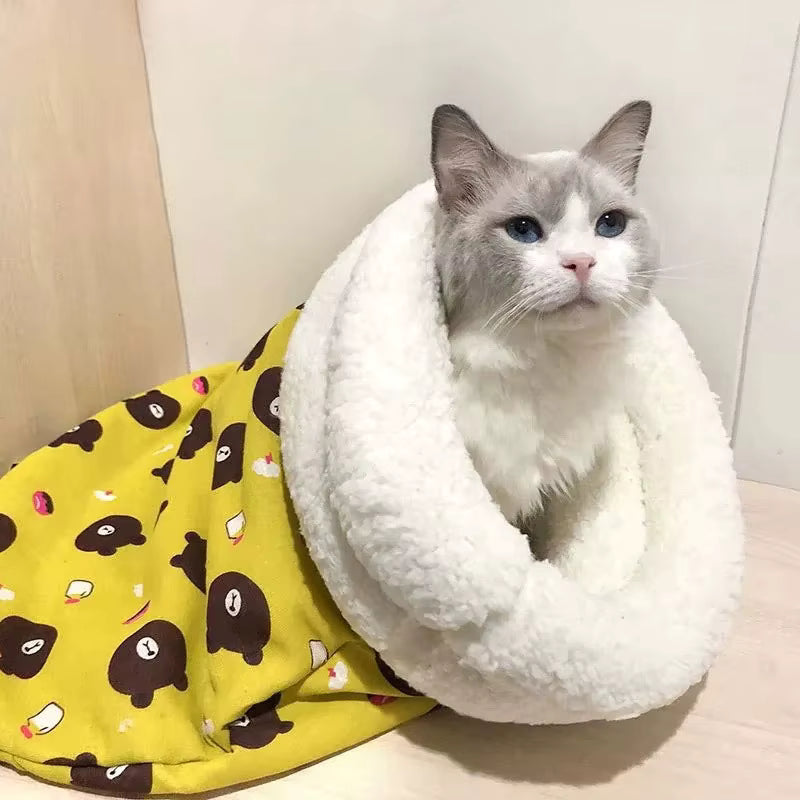 Semi-enclosed Cat Sleeping Bag