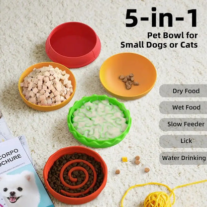 Lovely Hamburger 5 in 1 Pet Bowls