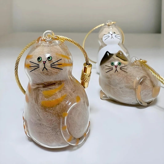 Cute Cat Fur Storage Pendant