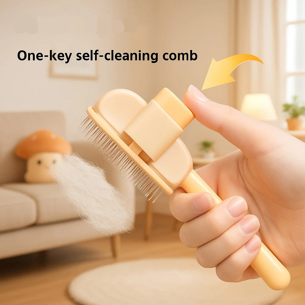 Self-cleaning Pet Massage Brush for Grooming