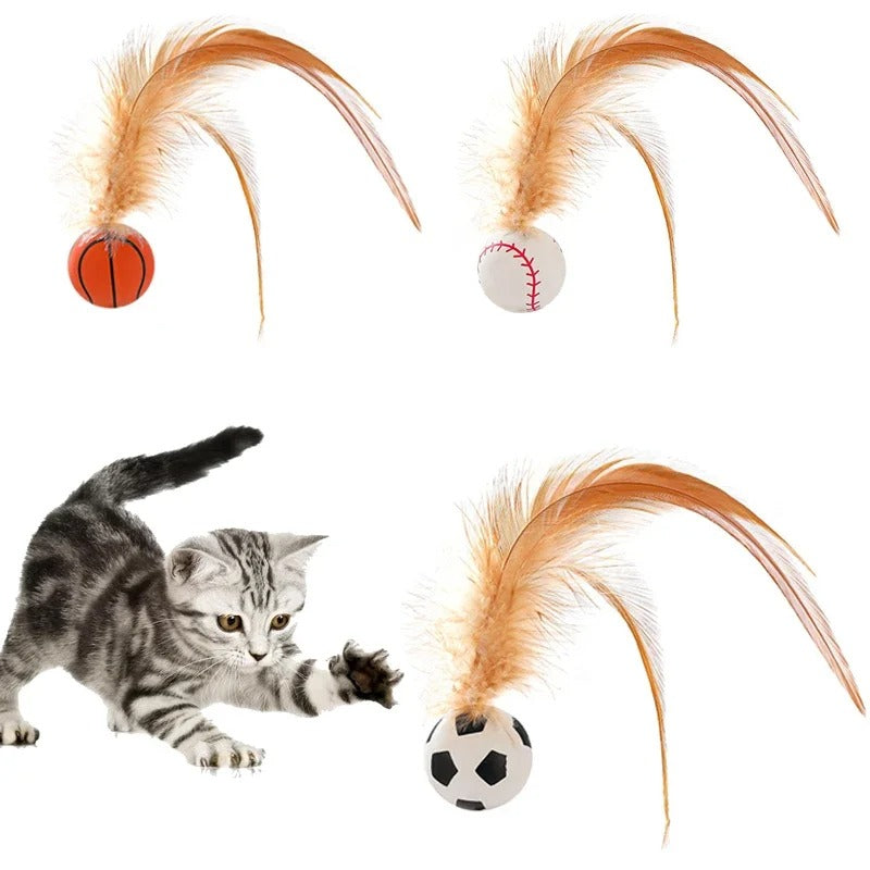 Interactive Bouncy Ball with Feathers