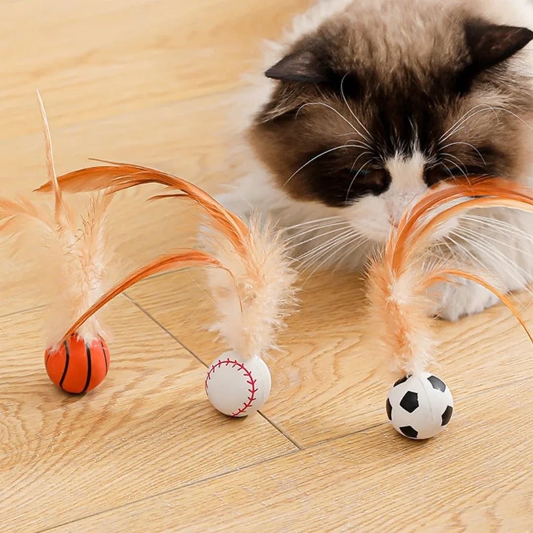 Interactive Bouncy Ball with Feathers