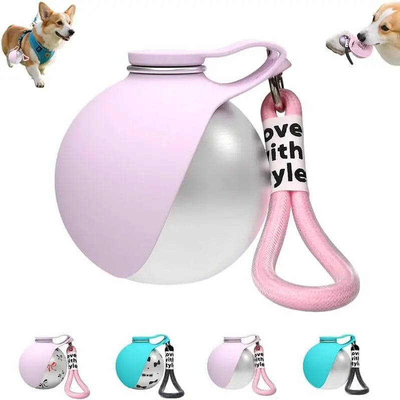 Portable Dog Water Bottle with Bowl