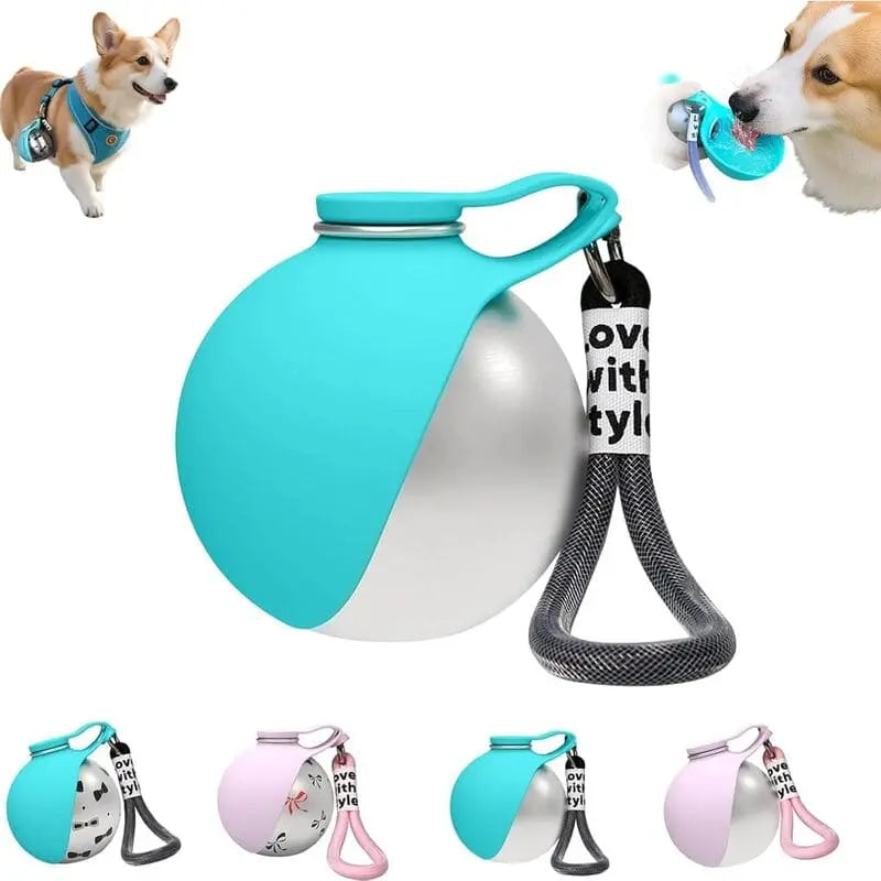 Portable Dog Water Bottle with Bowl