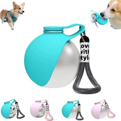 Portable Dog Water Bottle with Bowl