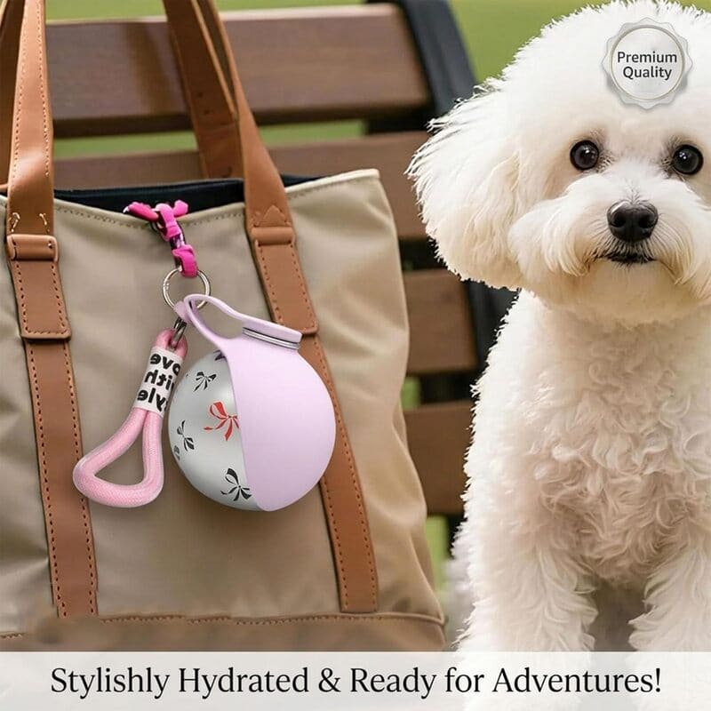 Portable Dog Water Bottle with Bowl